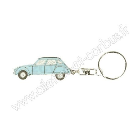 Porte clés Citroën Dyane Bleue
