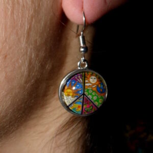 BOUCLES OREILLES PEACE AND LOVE SAISONS